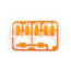 TAMIYA 1/14 TRACTOR TRUCK PARTS  W PARTS ORANGE LENSES FORD AEROMAX 56309