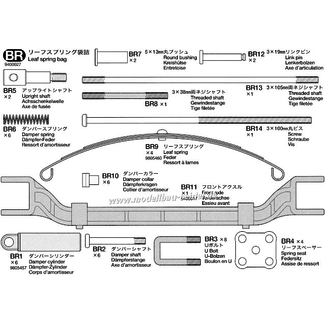 TAMIYA TAMIYA TRACTOR TRUCK 1/14 LEAF SPRING BAG SUITS 56314 KNIGHT HAULER & MOST TAMIYA TRACTOR TRUCKS