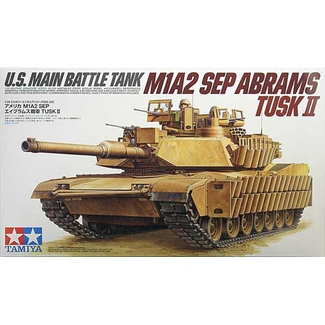 TAMIYA TAMIYA 1/35 U.S. MAIN BATTLE TANK M1A2 SEP ABRAMS TUSK II ( WITH 2 FIGURES & 3 TYPES OF MARKINGS INCLUDED )