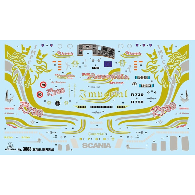 ITALERI SCANIA R730 V8 IMPERIAL 1/24 PLASTIC KIT 3883