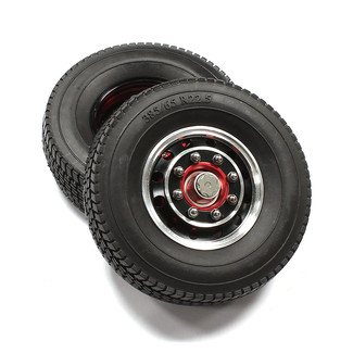 INTEGY INTEGY BILLET MACHINED ALLOY T4 FRONT WHEEL & XB TIRE SET FOR 1/14 TRUCK
