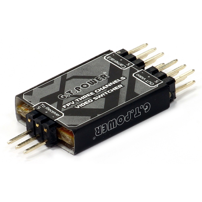 G.T. POWER FPV THREE CHANNEL VIDEO SWITCHER
