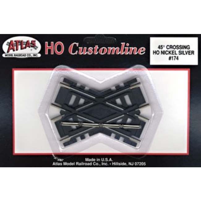 Atlas Code 100 45 Degree Crossing CL Nickel Silver HO