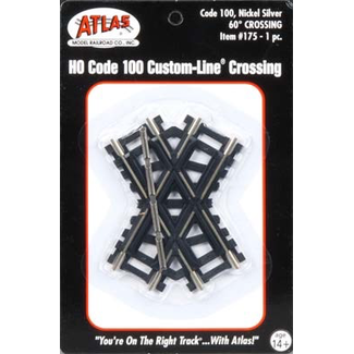ATLAS ATLAS Code 100 60 Degree Crossing CL BRASS HO