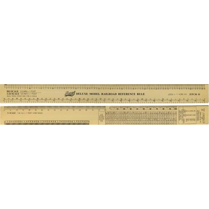 EXCEL EXCEL DELUXE MODEL RAILROAD REFERENCE RULER HO 187 O SCALE N