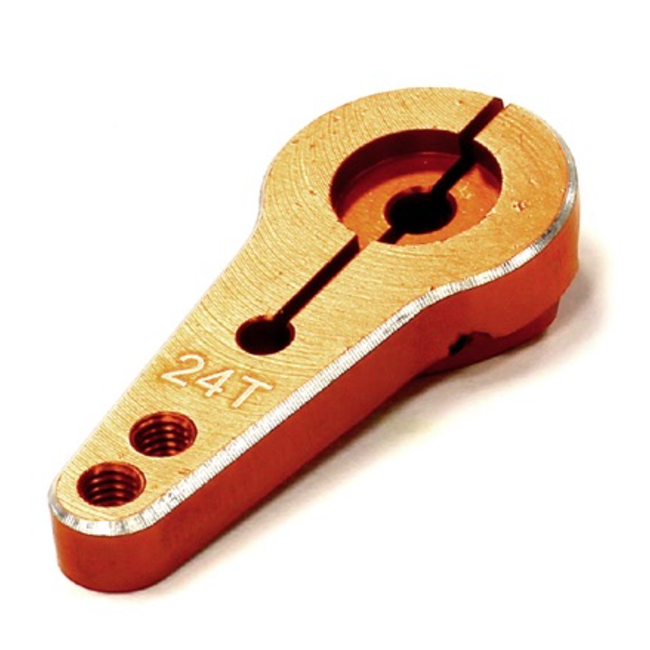 INTEGY Billet Machined Single Sided Servo Horn 24T for Hitec Servo (r=20, 24mm Holes)