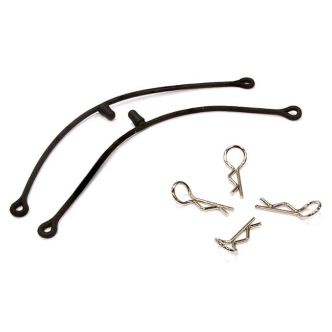 INTEGY Secured Body Clip (4) with 85mm Connecting Link for 1/10 Scale