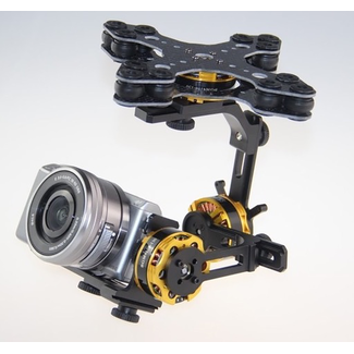 MAYTECH COMPLETE 3 AXIS GIMBAL 41-08 130T FOR CAMERA 1600G-2000G (NEX6, NEX7 Size)