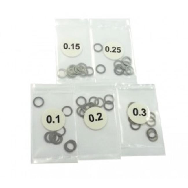 3 RACING  Stainless Steel 5mm Shim Spacer 0.1/0.2/0.3mm Thickness 10ea. Zero S, XI 3RAC-SW05