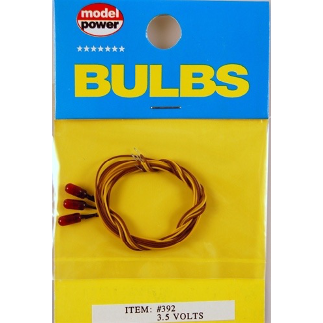 MODEL POWER RED 3.5V BULBS 3PCS