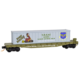 MICRO TRAINS MICRO TRAINS 50‚Äô FLAT CAR  WWII Nose Art Series: Buckaroo