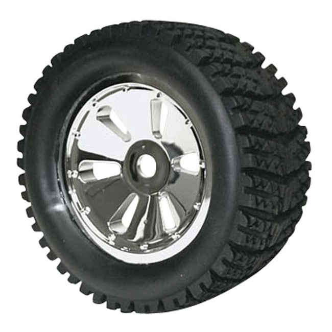 IMEX 1/8 TRUGGY TIRE SET A CHROME