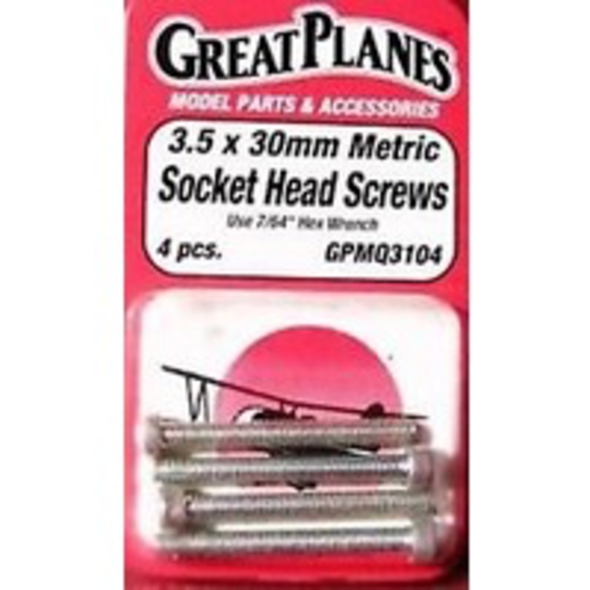 Great Planes GPMQ3104 SCREW SKTHD 3.5x30mm