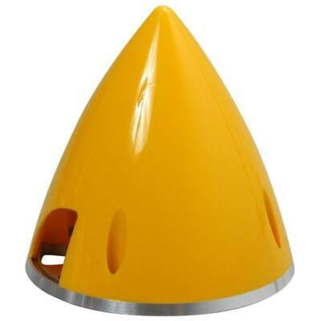 Great Planes GPMQ4773 Spinner 2-1/2 Nylon Aluminium Back Yellow