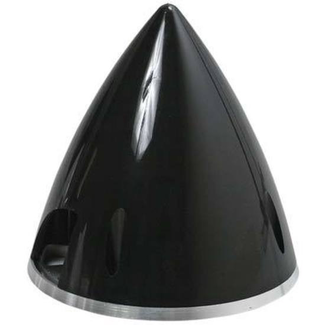 GREAT PLANES Great Planes GPMQ4777 Spinner 3" Nylon Aluminium Back Black