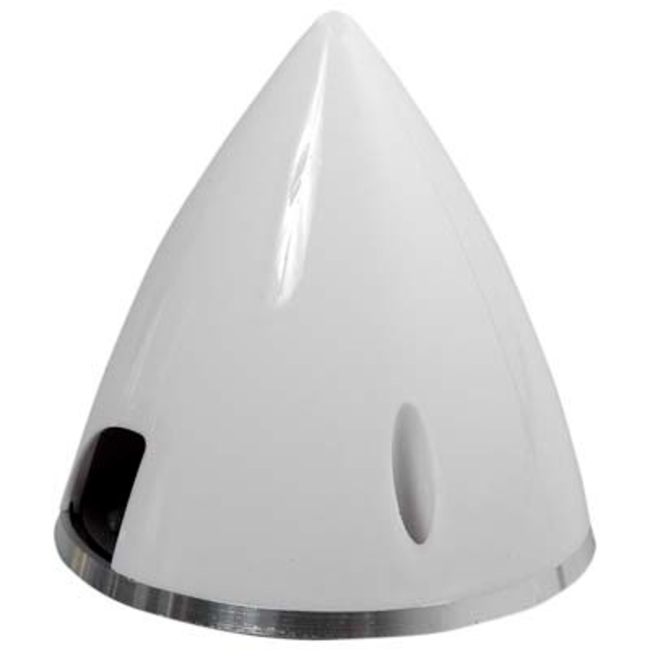 Great Planes GPMQ4780 Spinner 3-1/4 Nylon Aluminium Back White