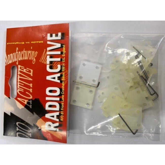 RADIOACTIVE CA142 HINGE NYLON +METAL PIN 16x16mmW  10pk