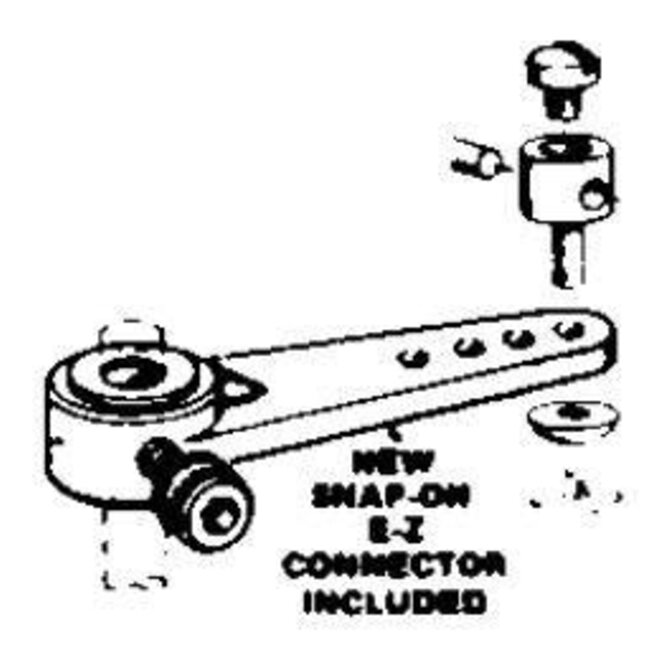 DUBRO 1 1/4in NYLON STEERING ARM ASSEMBLY  155