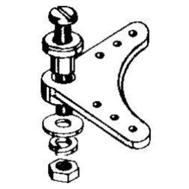 DUBRO 90 DEGREE NYLON BELL CRANK ASSEMBLY