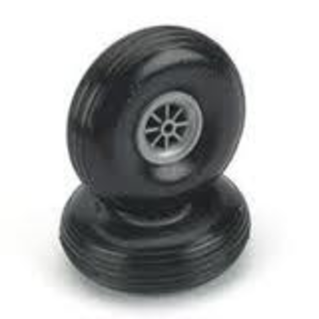 DUBRO 3" 76MM AIR WHEELS TREADED LOW BOUNCE  DBR300T