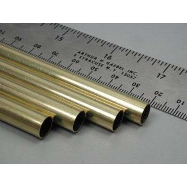 K & S BRASS TUBE 12in 9/32 X .014 7.14MM X .355MM  KSE 0132