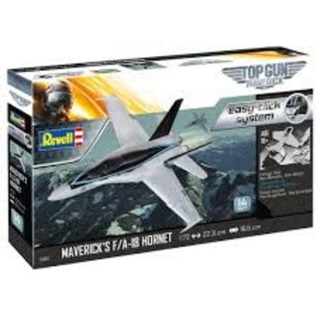 REVELL PLASTIC KIT F/A-18 HORNET "TOP GUN" (EASYCLICK) 1:72