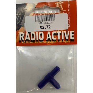 RADIO ACTIVE RADIOACTIVE GA2021 PIPE T PIECE 3.2mmID 5.2mmOD PLASTIC (1pk