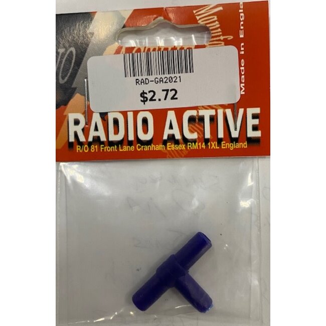 RADIOACTIVE GA2021 PIPE T PIECE 3.2mmID 5.2mmOD PLASTIC (1pk