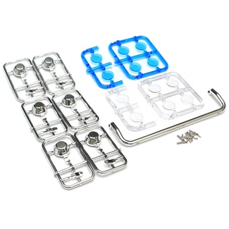HERCULES HOBBY HERCULES 123mm x 30mm Roof Light TAMIYA Volvo Tractor Truck Compatible (Six Round Light Set)
