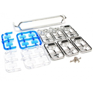 HERCULES HOBBY HERCULES 154mm x 28mm x 28mm Roof Light TAMIYA 1/14 Scale RC Mercedes-Benz 1851 Actros Compatible (Six Square Light Set)
