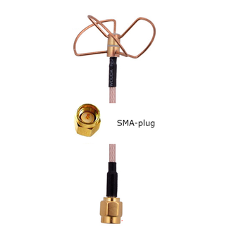 CHINA ELECTRONICS FPV 5.8GHZ CIRCULAR POLORIZED ANTENNA TX ONLY  NO CASE MALE STRAIGHT PLUG