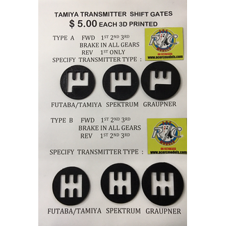 ACE 3D PRINT WORKS 3 PRINTED SHIFT GATE SELECT  TYPE A OR B & RADIO TYPE