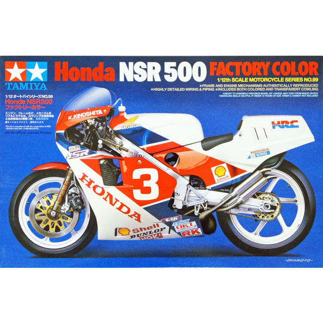 Tamiya 1/12 Scale Model Motorcycle Kit HRC Honda NSR500 1986