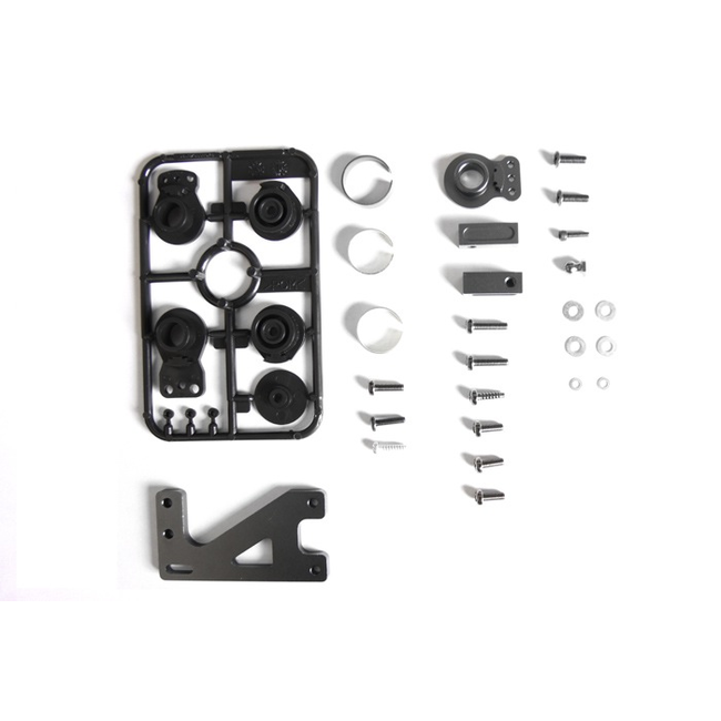 TAMIYA ALUMINIUM STEERING SERVO MOUNT AND HI-TORQUE SERVO SAVER FOR TRACTOR TRUCK
