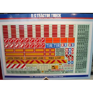 TAMIYA TAMIYA 1/14 STICKER SHEET FOR R/C TRUCK AND TRAILER 56534