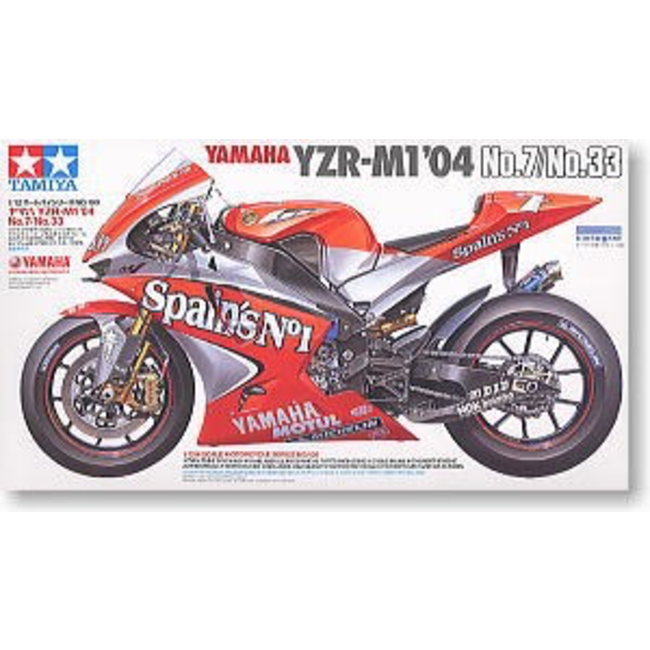 Tamiya 1/12 Scale Model Motorcycle Kit Fortuna Yamaha YZR-M1 MotoGP '04