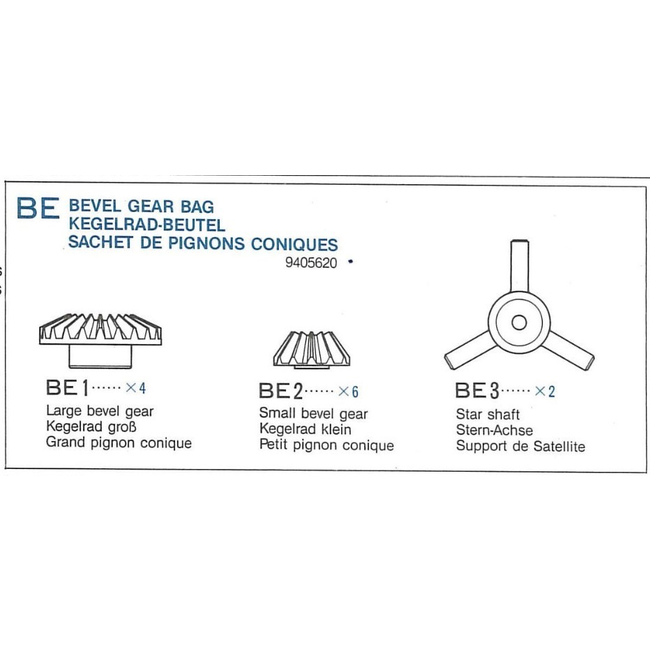 TAMIYA 1:14 TRUCK  DIFF GEAR BAG  ( 2 DIFF GEAR SETS )