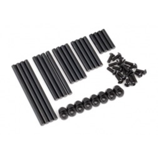 TRAXXAS MAXX Suspension pin set, complete (hardened steel), 4x64mm (4), 4x22mm (4), 4x38mm (4), 4x33mm (4), 4x47mm (4)/ 3x8mm BCS (14)/ 3x6mm BCS (4)/ retainers (8)