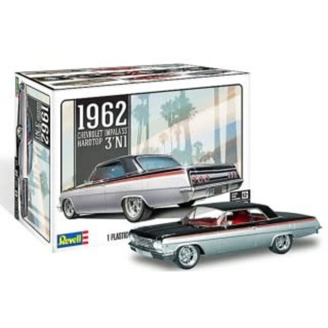 REVELL PLASTIC KIT '62 CHEVY IMPALA HARD TOP 3'N 1 1:25