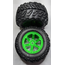 MAVERICK 2.8 TREDZ TRACTOR PRE MOUNTED ON GREEN RIMS 1 PAIR 150161, 150180