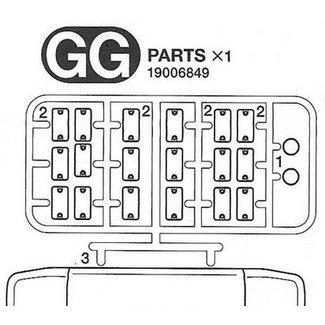 TAMIYA TAMIYA GG PARTS FOR WRECKER TRUCK CLEAR ORANGE