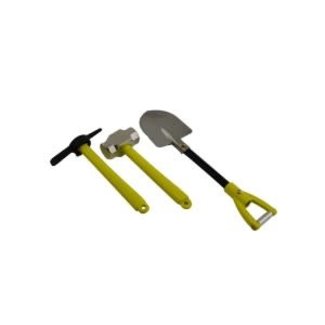 HOBBY DETAILS HOBBY DETAILS Metal Hammer Pickaxe and Shovel Set - Yellow for 1/10 RC Crawler(DTSM01006)​