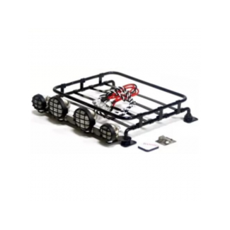 HOBBY DETAILS HOBBY DETAILS ROOF RACK WITH LED LIGHT BAR 1/10 110x103mm