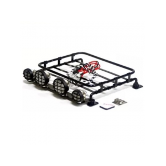 HOBBY DETAILS ROOF RACK WITH LED LIGHT BAR 1/10 110x103mm