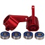 TRAXXAS STEERING BLOCKS 6061-T6 RED ANODISED ALUM