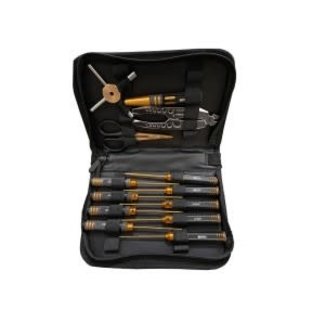HOBBY DETAILS HOBBY DETAILS TOOL KIT 13 PCS ALLENKEY DRIVERS NUT DRIVERS SHOCK PILERS BODY SCISSORS BODY REAMER AND WRENCH