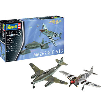 AIRFIX REVELL PLASTIC KIT COMBAT SET ME262 & P-51B 1:72