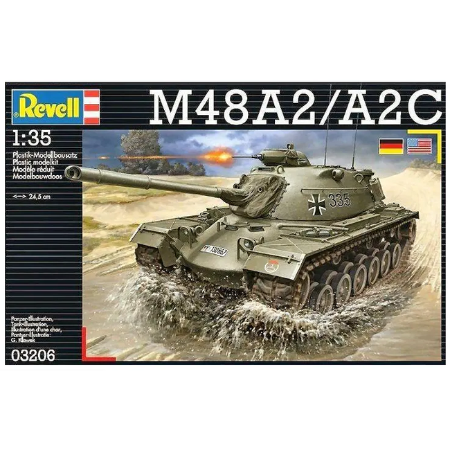 REVELL PLASTIC KIT M-48 A-2 PATTON TANK 1:35