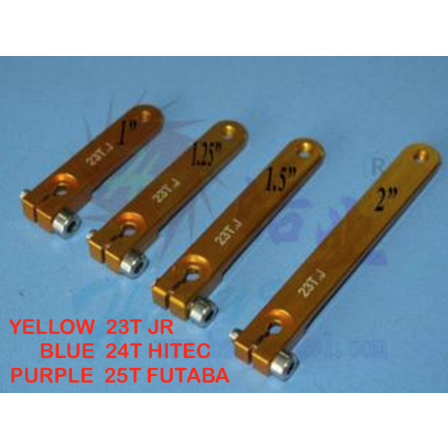 HY ALUMINIUM SERVO ARMS 1" Hitec 24T M3 blue
