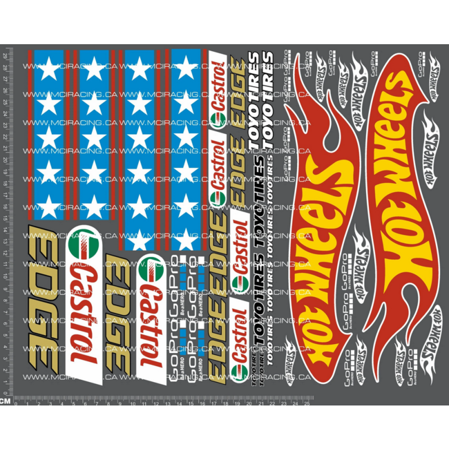 MCI  1/10th SHORT COURSE TRUCK - CASTROL EDGE DECALS